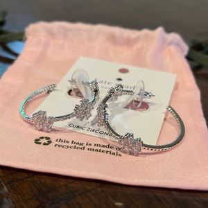 KATE SPADE Gleaming Garden Flower Hoops